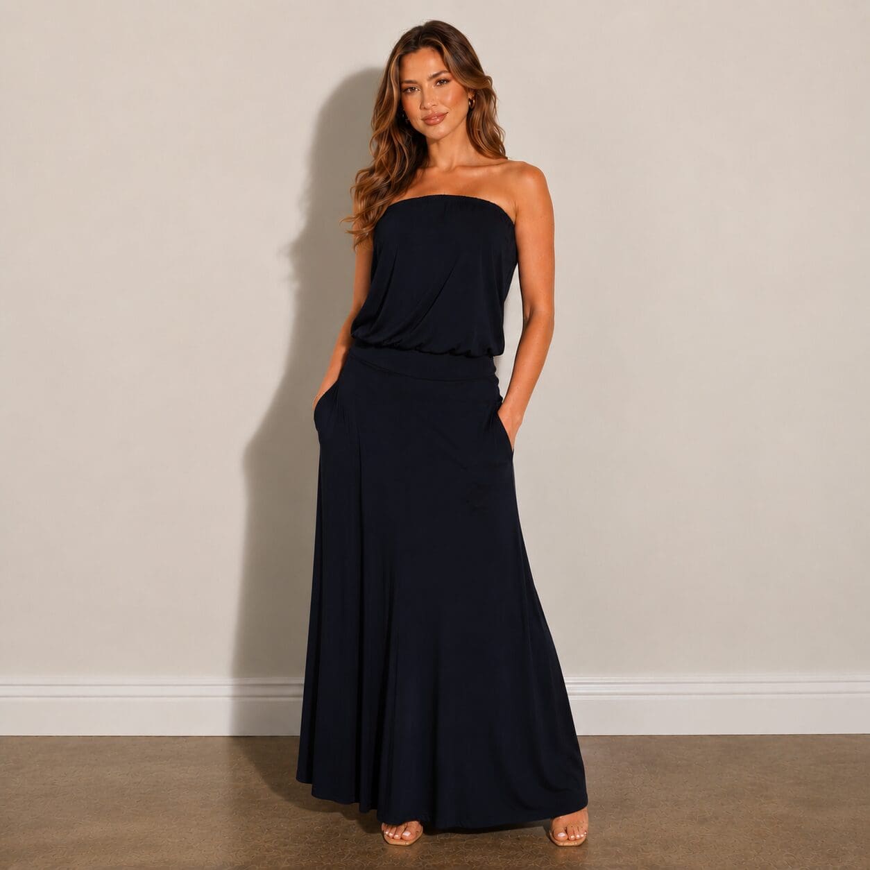 Bandeau Boob-tube Maxi Dress Made in South Africa Black Bandeau Boob-tube Maxi Dress Made in South Africa Black