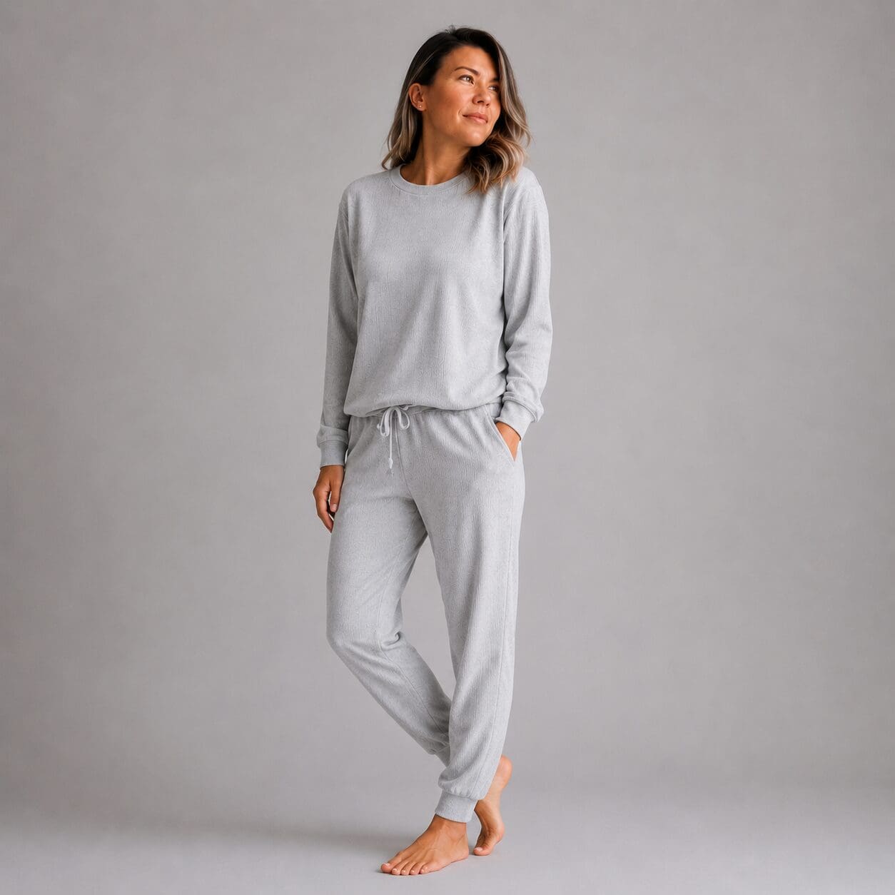 Ribbed Winter Pyjamas Made in South Africa Grey Ribbed Winter Pyjamas Made in South Africa Grey