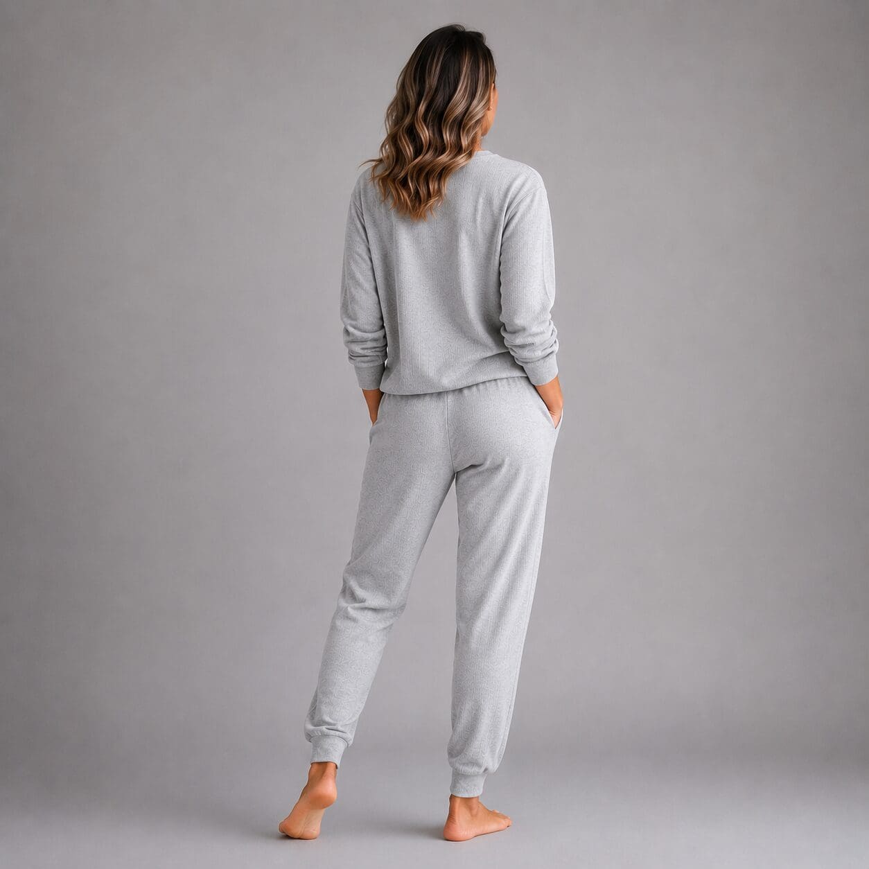 Ribbed Winter Pyjamas Made in South Africa Grey Ribbed Winter Pyjamas Made in South Africa Grey
