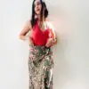 High Waist Wrap Skirt with side tie High Waist Wrap Skirt with side tie