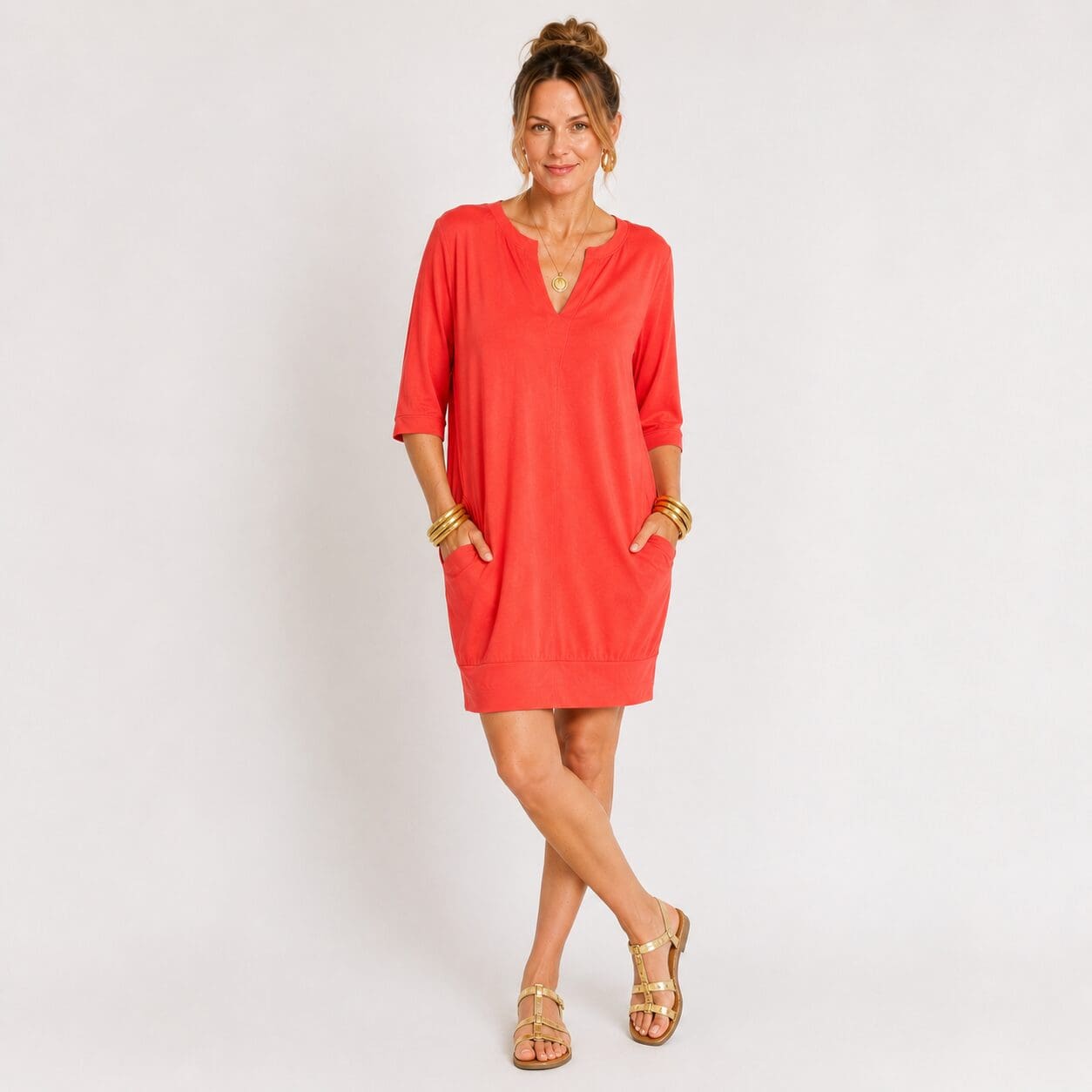 Tunic Dress Made In South Africa Coral Tunic Dress Made In South Africa Coral