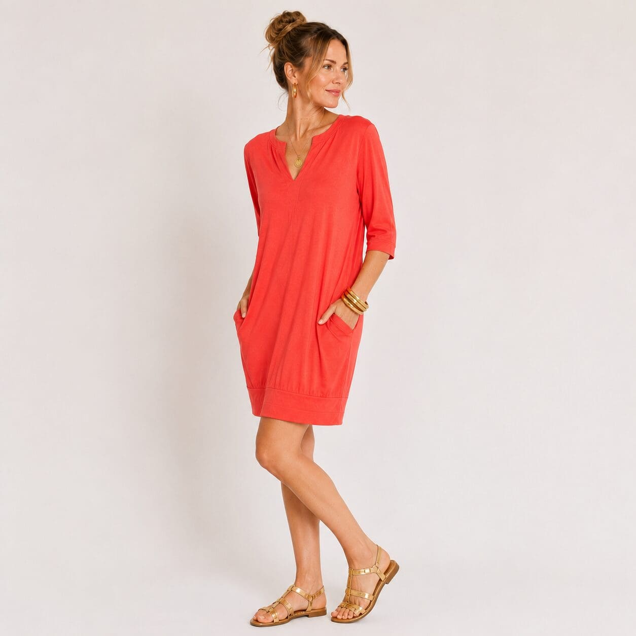 Tunic Dress Made In South Africa Coral Tunic Dress Made In South Africa Coral