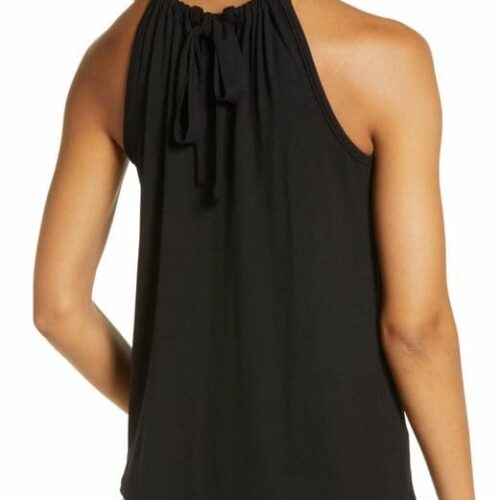 Easy Summer Halter Neck Top With Neck Ties