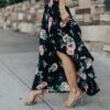Ladies Ruffle Trim Maxi Wrap Skirt With Side Tie Ladies Ruffle Trim Maxi Wrap Skirt With Side Tie