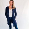 Ladies cardigan navy with pockets made in South Africa Ladies cardigan navy with pockets made in South Africa