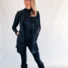 Ladies cardigan navy with pockets made in South Africa Ladies cardigan navy with pockets made in South Africa