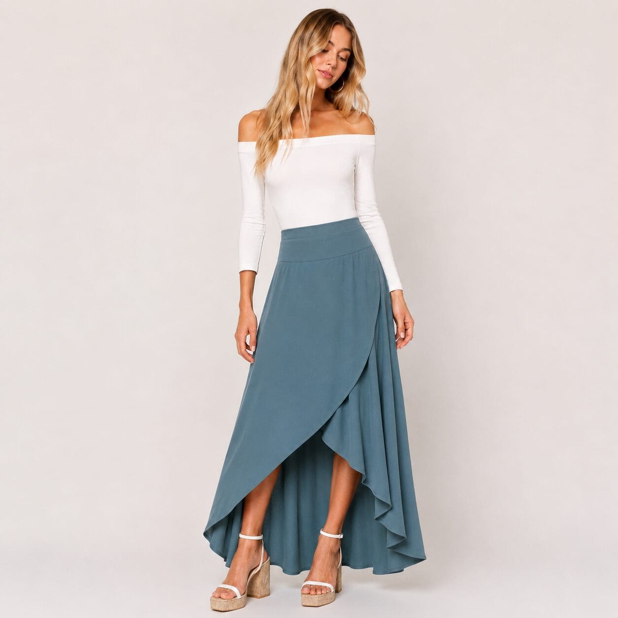 High Low Skirt Blue Made in South Africa