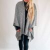 Grey Open Front Poncho South Africa