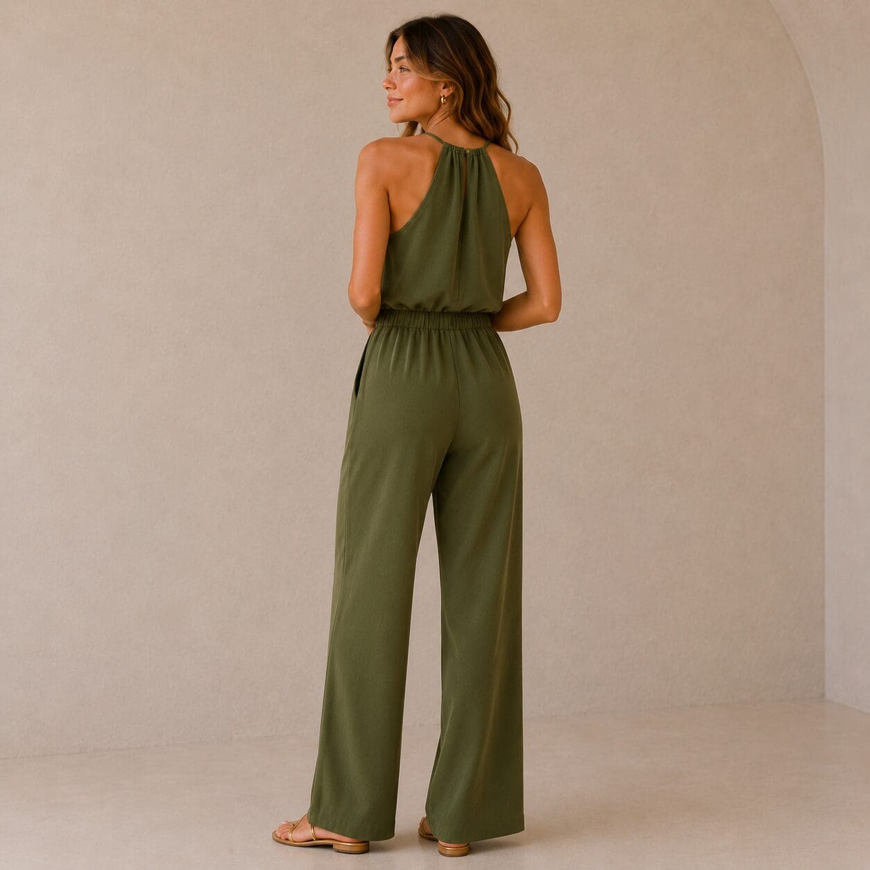 Olive Easy Summer Jumpsuit Made in South Africa tall and plus size Olive Easy Summer Jumpsuit Made in South Africa tall and plus size