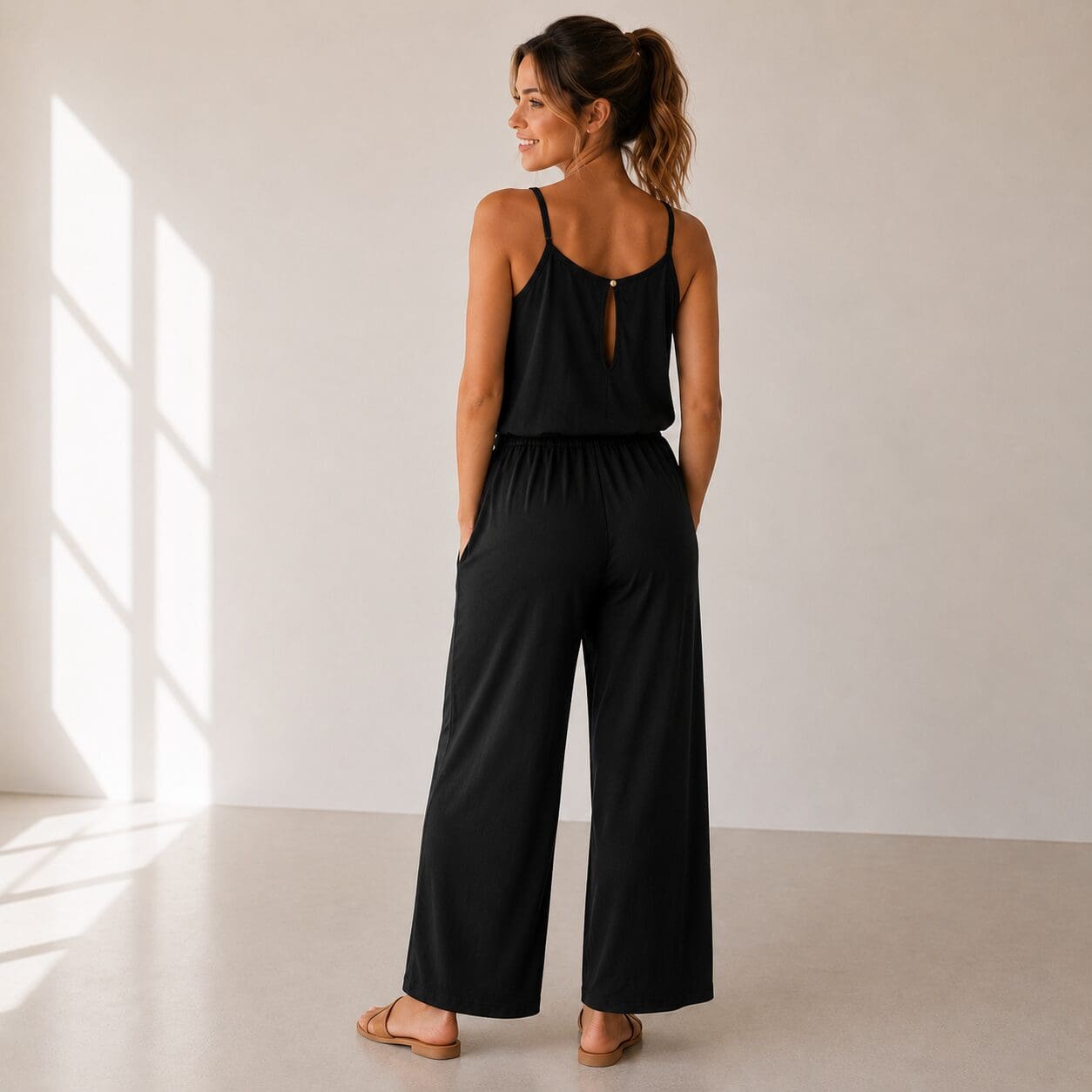Easy Summer Jumpsuit in black made in South Africa Easy Summer Jumpsuit in black made in South Africa