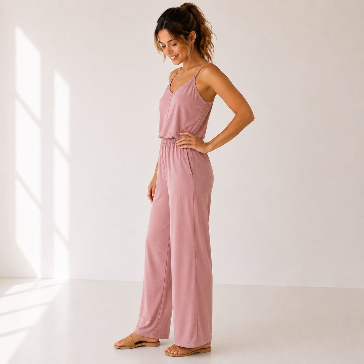 Easy Summer Jumpsuit in pink made in South Africa Easy Summer Jumpsuit in pink made in South Africa