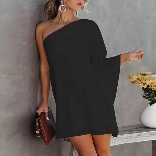 single shoulder dress