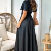 Sleeveless Plunge Neck Maxi Dress Sleeveless Plunge Neck Maxi Dress