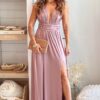 Sleeveless Plunge Neck Maxi Dress Sleeveless Plunge Neck Maxi Dress