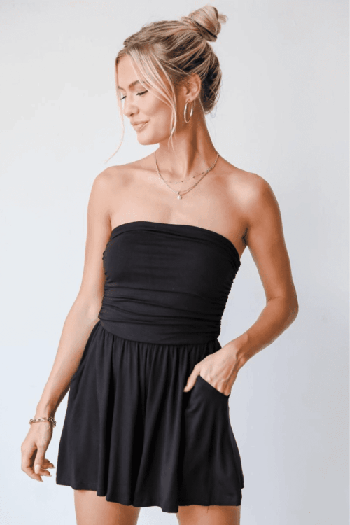 Ruched Bandeau Playsuit