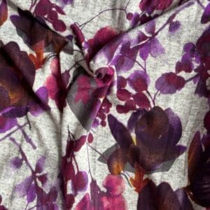 Cherry Floral on Grey