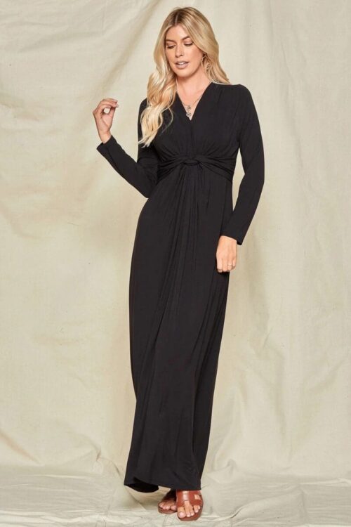 Front Knot Stretch Maxi Dress made in South Africa