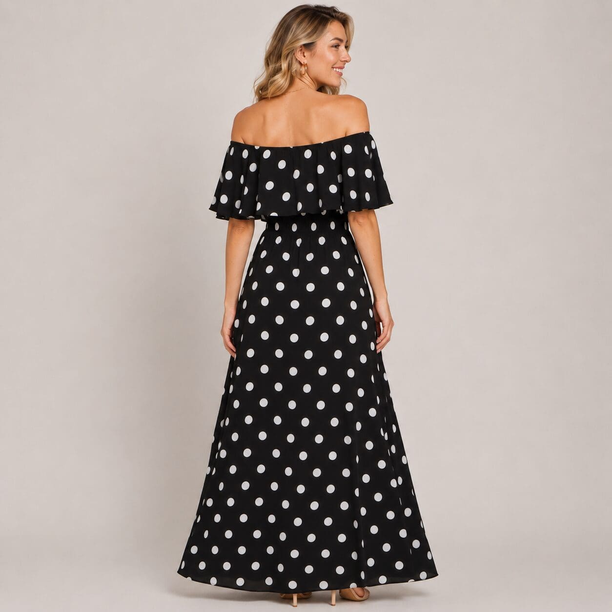off shoulder dresses south africa Flounce Off-Shoulder Maxi Dress
