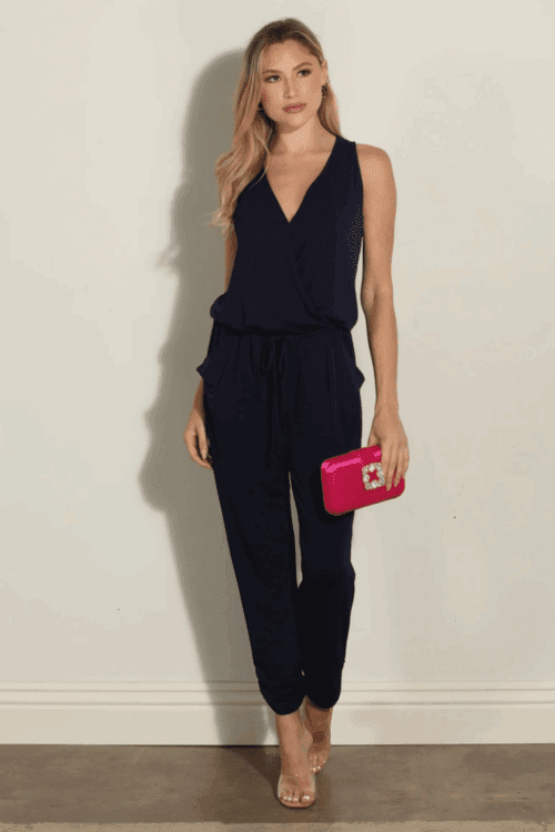 V Neck Cuffed Jumpsuit made in South Africa