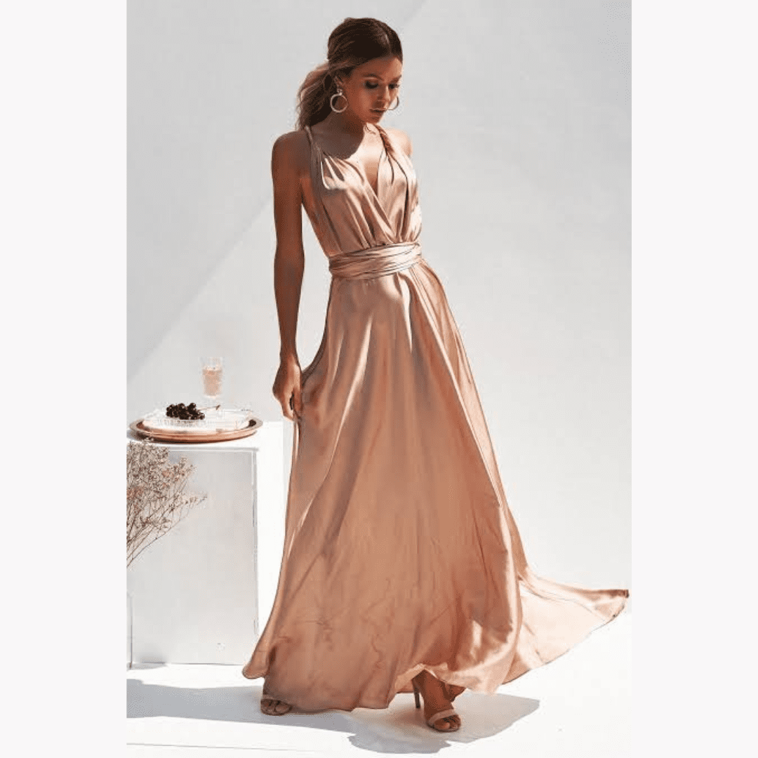 satin infinity dress made in South Africa