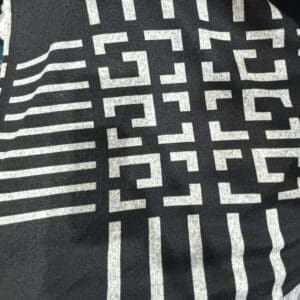 Black and Neutral Geometric Knit