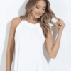 Top with grecian neckline summer white Top with grecian neckline summer white