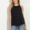 Summer Slip Top with Grecian Neck Line front View Summer Slip Top with Grecian Neckline