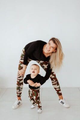 Mommy and Me leggings photoshoot idea lovu clothing