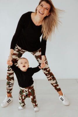 Mommy and Me leggings photoshoot idea lovu clothing