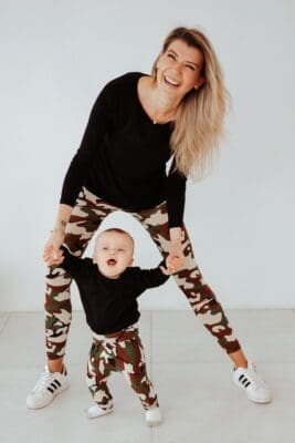Mommy and Me leggings photoshoot idea lovu clothing