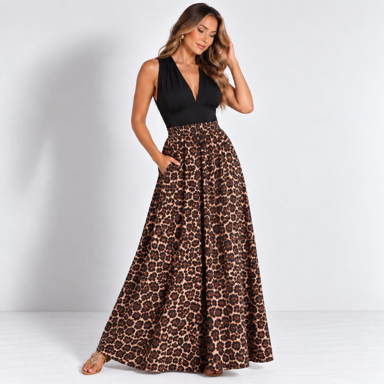 Elastic Waist Maxi Skirt Elastic Waist Maxi Skirt
