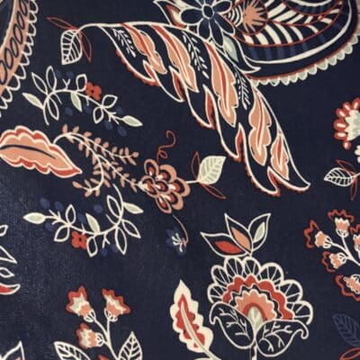 Navy Oriental Viscose Lycra