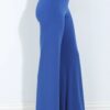 High Waist Boot Cut Stretch Pants Side view of stretch flare pants with optional pockets, showcasing flattering fit and flared leg design