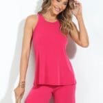 Loose Fit Tank Top Hot Pink 2
