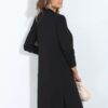 Mid Length Cuffed Cardigan Set Black 33 mid length ladies cardigan