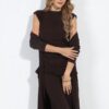 Woman wearing black flare stretch pants paired with a mid-length cardigan and racerback top – coordinated loungewear set made in South Africa Woman wearing black flare stretch pants paired with a mid-length cardigan and racerback top – coordinated loungewear set made in South Africa mid length ladies cardigan