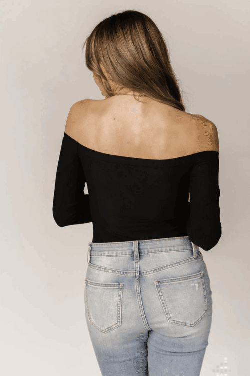 Off Shoulder Bodysuit made in South Africa Black