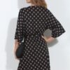Dolman Sleeve Wrap Dress South Africa pattern black side Dolman Sleeve Wrap Dress South Africa pattern black side