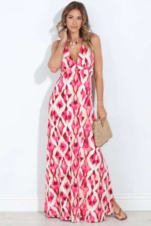 Versatile V Neck Stretch Maxi Dress made in South Africa