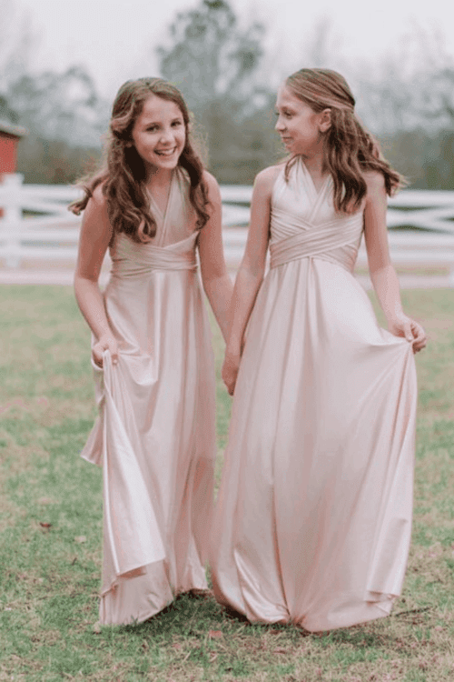 Satin Flower Girl Multiway Infinity Dress Made in South Africa