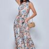 Single Shoulder Maxi Dress With front Tie Single Shoulder Dress With Front Tie Floral Made in South Africa