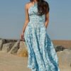 Single Shoulder Maxi Dress With front Tie 33 Single Shoulder Dress With Front Tie Floral Made in South Africa